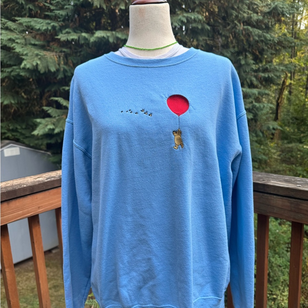 Disney Winnie the Pooh Blue Crew Neck Sweater